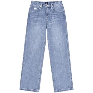 【张凌赫代言】Lee凉凉裤25新品429中腰直脚天丝浅蓝色女士牛仔裤