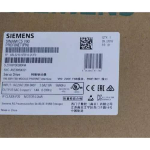 议价6SL3210-5FB10-2UF0西门子V90伺服电机驱动器6SL32105FB102UF