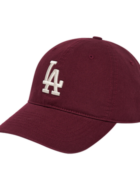 MLB酒红色大标软顶帽子
