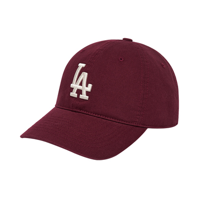 MLB酒红色大标软顶帽子