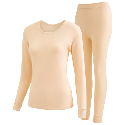 七色纺保暖内衣套装纯棉薄款