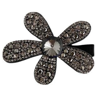 满钻花朵发夹花嫣刘海夹女高级感碎发鸭嘴夹发卡侧边一字夹子头饰