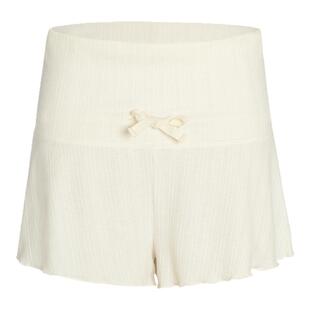 薄雾系列 芭蕾舞抽绳系带短裤女高腰翻边针织舞蹈裤两穿三分裤子