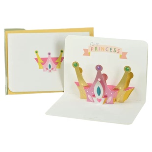 创意童趣简约祝福贺卡立体折叠卡片教师卡儿童生日卡感谢卡带信封