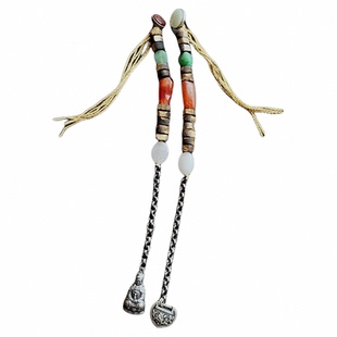 原创设计奇楠沉香千年玛瑙翡翠和田玉银锁观音手链：拾起一片落叶