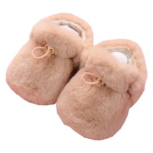 婴儿鞋袜秋冬季软底男女宝宝棉鞋子0-1岁6-12个月新生儿加厚兔毛8