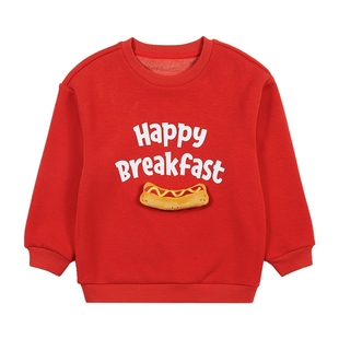 歌瑞家冬卫衣童装套头卫衣长袖保暖上衣中大童乐友