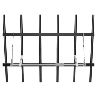 阳台伸缩晾衣杆晒被子神器304不锈钢侧装防盗网家用悬挂凉衣杆