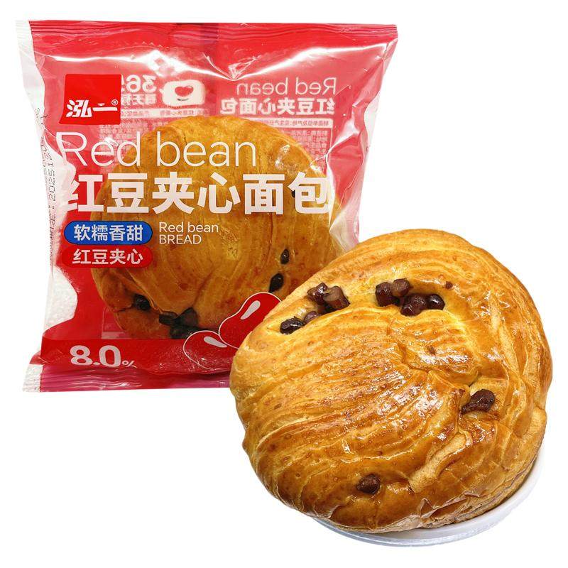 泓一红豆夹心面包手撕营养早餐零食小吃休闲代餐夜宵充饥饱腹整箱