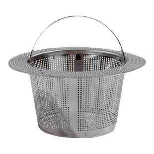 厨房水槽过滤网水池大号304不锈钢下水器细孔防堵洗菜盆提篮滤渣