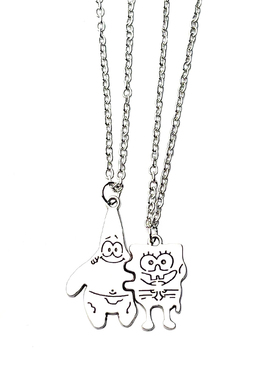 海绵宝宝派大星情侣拼接项链