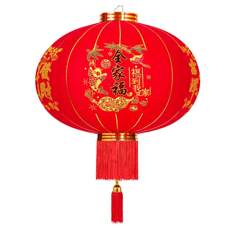 【淘工厂】批发大门口植绒布灯笼