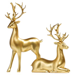 北欧创意金鹿小蛮腰摆件客厅餐厅玄关酒柜电视柜博古架家居装饰品