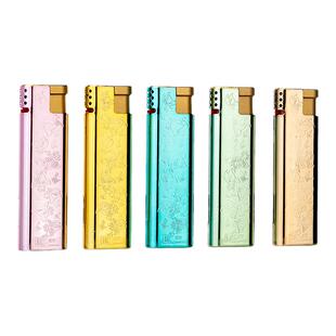 浪客蝴蝶雕花金属壳个性防风蓝火铁壳充气打火机广告定制logo定做