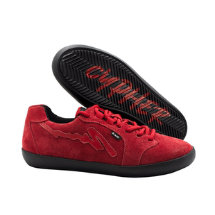 赛夫赛问 升级OFE街舞鞋 真皮运动回弹女红色板鞋薄底鞋德训鞋