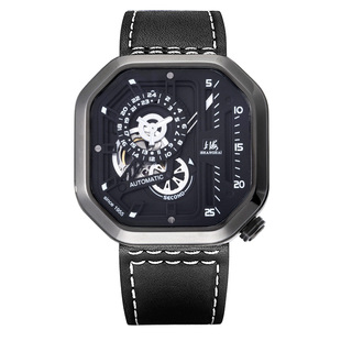 上海牌手表男大爆炸赛车全自动机械表镂空方形潮流霸气国产表3081