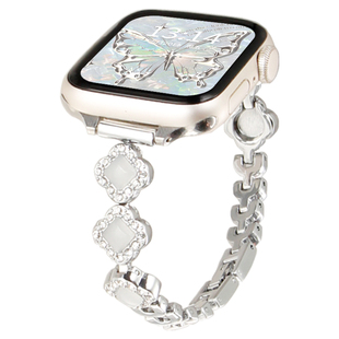 适用iwatchs9/10手表带金属s11智能iwatchse2小众新款s10s8s7苹果手表s6s5腕带夏applewatchs9高级感女款表链