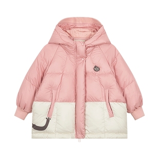 马拉丁童装儿童羽绒服冬新款男女小童轻柔舒适泡芙感中长羽绒服