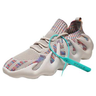 2025新款夏季八爪鱼男鞋透气飞织网面运动跑步莆田鞋椰子450潮鞋