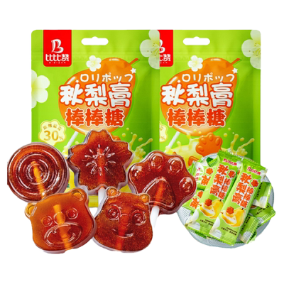 比比赞秋梨膏棒棒糖果喜糖硬糖儿童解馋小零食休闲食品小吃健康批