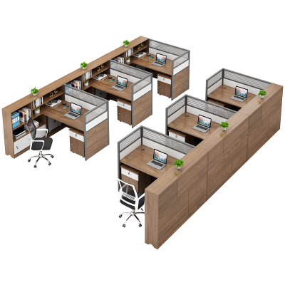 财务办公桌6人位办公室简约现代