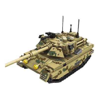 TWF/特维方大颗粒美国M1A2主战坦克拼装积木手工军事模型礼物摆件