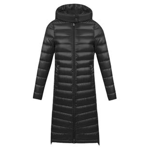 文华羽绒 轻薄羽绒服女中长款2025秋冬新款韩版修身大码冬装外套