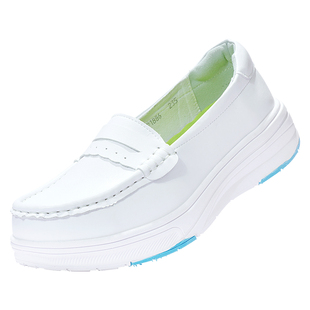 派菲尔护士鞋女软底透气不累脚牛皮平底防臭防滑秋冬季真皮医护鞋