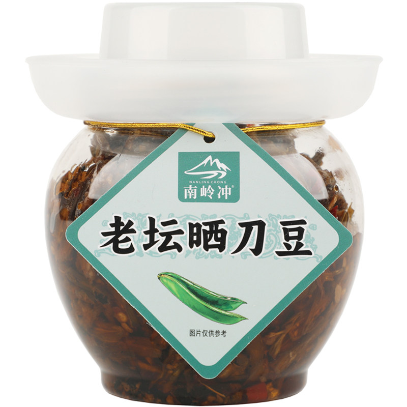南岭冲老坛晒刀豆香辣刀豆干即食