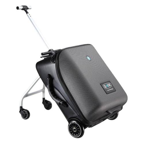 QBOX正品行李箱儿童可坐骑拉杆旅行溜娃推车出行神器宝宝登机箱