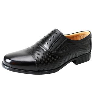 际华3515男士夏季真皮透气三接头商务正装休闲镂空凉鞋三节头皮鞋