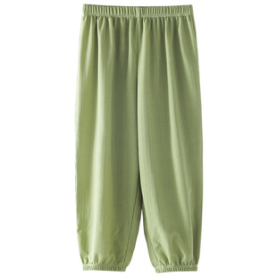女童防蚊裤夏季新款冰丝薄款男童运动裤中儿童灯笼裤子女孩青少年