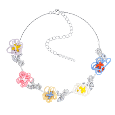 YVMIN尤目橡皮筋花珍珠项链