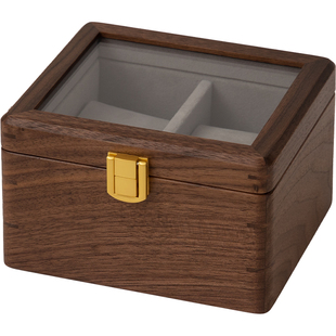 梵瀚 实木高端手表盒精致情侣表家用抽屉黑胡桃木腕表展示收纳盒