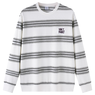 TEEK2026新款春季男款卫衣韩版 条纹长袖T恤高端青少年春装上衣服