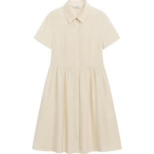 【桑蚕丝】播衬衫连衣裙女商场同款2024新款法式a字裙BDR2LD1081