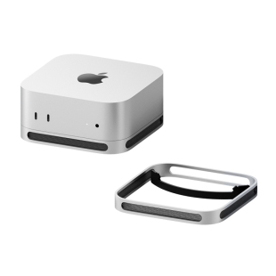 海备思适用于macmini M4/M4 Pro支架mac mini防尘底座罩子散热托架迷你主机电脑配件铝合金金属