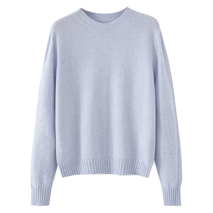 紫色毛衣女款2026新款可外穿内搭慵懒高级感圆领针织打底衫秋冬