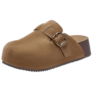 热风厚底勃肯鞋女款2025年秋季新款复古休闲软木拖鞋懒人勃肯女鞋