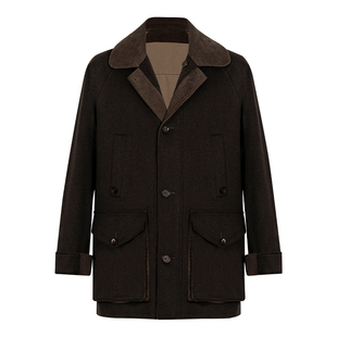 Acme cultum羊毛呢灯芯绒立领猎装夹克外套男户外休闲廓形正装