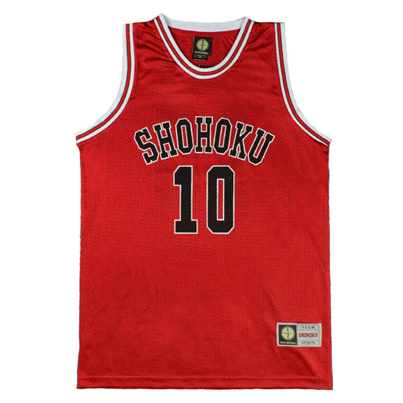 原盒正品 灌篮高手篮球服湘北10号樱木花道篮球衣 白色 可定做