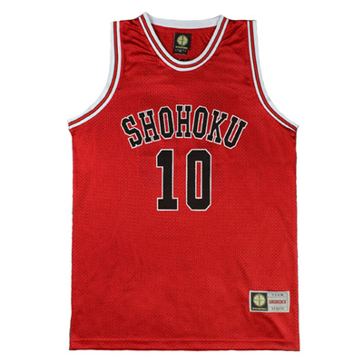 原盒正品 灌篮高手篮球服湘北10号樱木花道篮球衣 白色 可定做