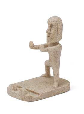 创奇异树脂支架摩艾摆件