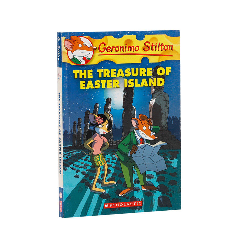 英文原版 老鼠记者60:复活节岛的宝藏 Geronimo Stilton：The Treasure of Easter Island 学生课外英语阅读书籍7-12岁章节桥梁书