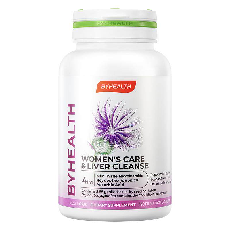 【自营】BYHEALTH汤臣倍健海外版白月光女士奶蓟草夜肝片120粒*2