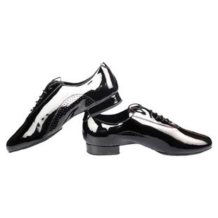 Foucsdance 焦点新款男士摩登舞鞋亮皮比赛表演标准舞鞋成人漆皮