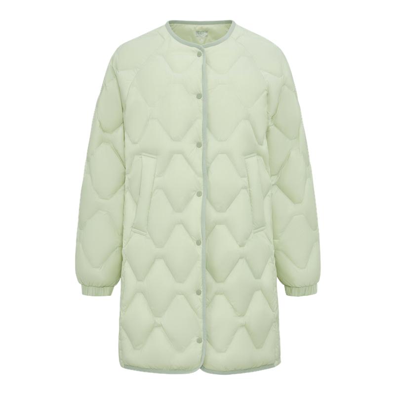 雪中飞时尚休闲中长款圆领羽绒服