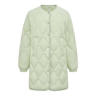 雪中飞2025秋冬新款女士中长款轻薄圆领羽绒服休闲基础百搭纯色