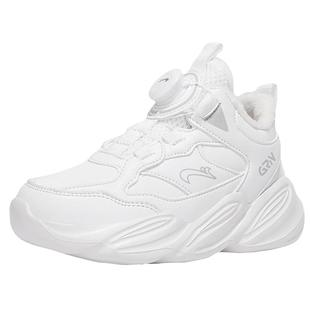 贵人鸟男童运动鞋2025新款冬季加绒大棉女童白色防滑软底老爹鞋子