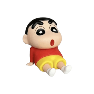 蜡笔小新手机支架手办摆件卡通创意懒人追剧桌面手机支架平板底座